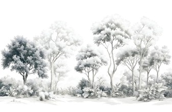 Old style frawn forest photowallpaper Wallpassion