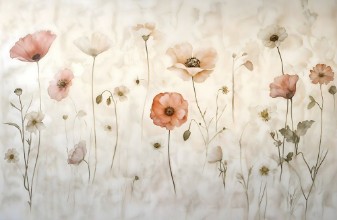 Romantic sea of flowers photowallpaper Wallpassion