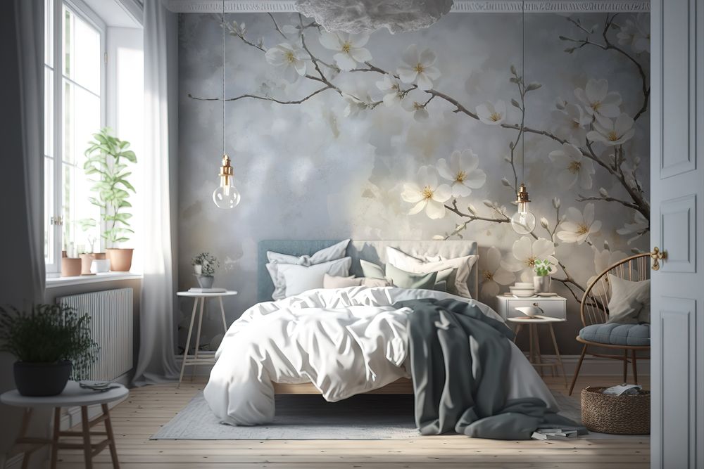Magnolia branches photowallpaper Wallpassion