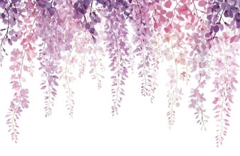 Pink and purple flower rain photowallpaper Wallpassion