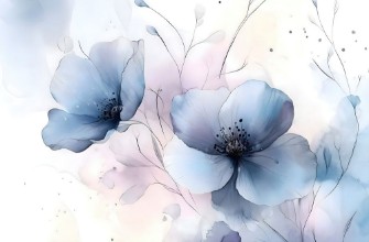 Watercolor painted flowers photowallpaper Wallpassion