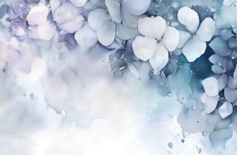 Watery flowers photowallpaper Wallpassion