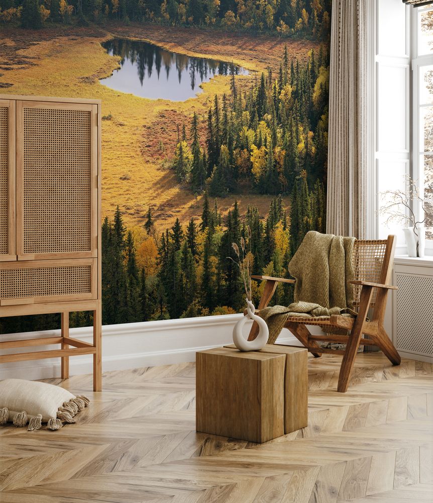 Autumn Landscape with a Small Lake photowallpaper Wallpassion