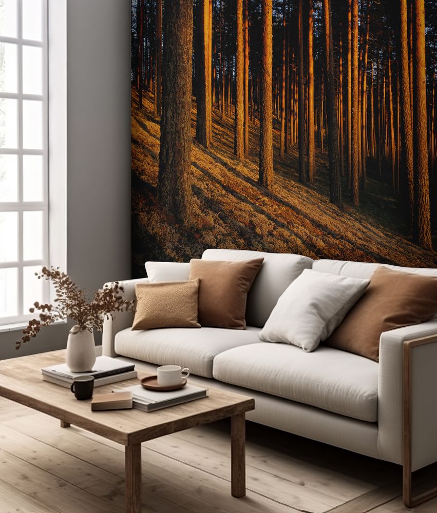Shadows in the Conifer Forest photowallpaper Wallpassion
