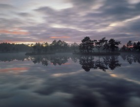 Sunset over Lake photowallpaper Wallpassion