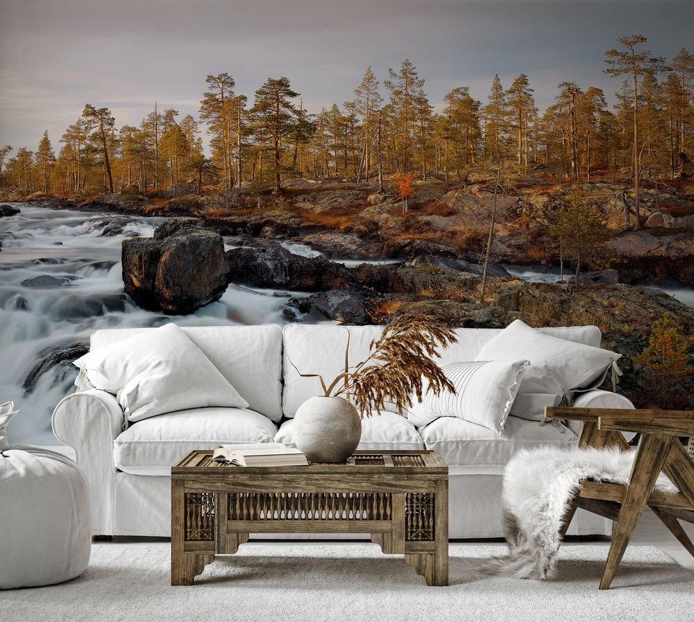 Trollforsen River in Lapland photowallpaper Wallpassion