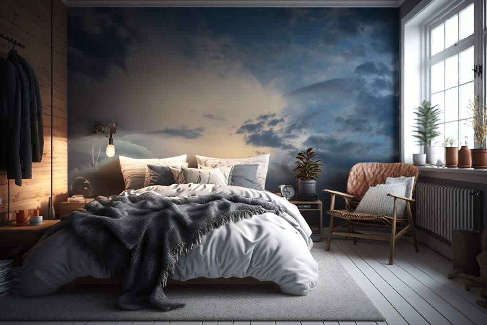 Beautiful Clouds in Summer photowallpaper Wallpassion