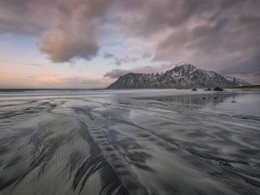 View from Lofoten at dawn photowallpaper Wallpassion