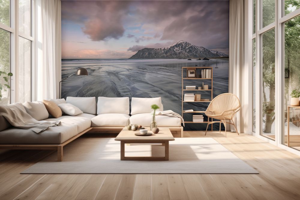 View from Lofoten at dawn photowallpaper Wallpassion