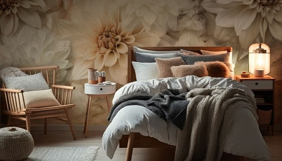 Vintage Floral with Dahlia - 2578266 photowallpaper Wallpassion