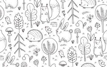 Wild Forest Animals photowallpaper Wallpassion
