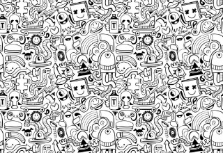 Graphic Teenage Pattern photowallpaper Wallpassion