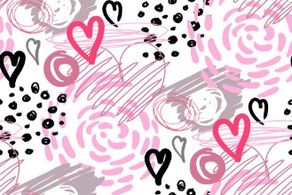 Pattern with Hearts photowallpaper Wallpassion