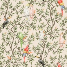 Vintage Pattern with Parrots photowallpaper Wallpassion