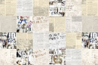 Vintage Newspapers as an Illustration photowallpaper Wallpassion