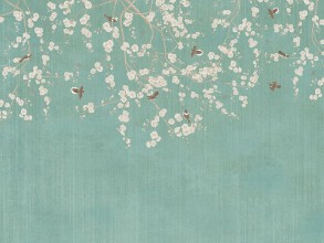 Flowering Tree with Birds photowallpaper Wallpassion
