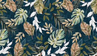 Beautiful Pattern of Tropical Leaves photowallpaper Wallpassion