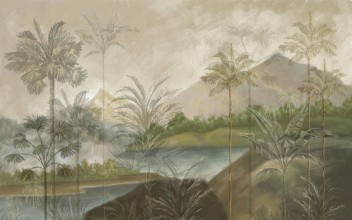 Tropical Vintage Landscape photowallpaper Wallpassion