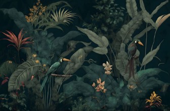 Birds in the Dark Jungle photowallpaper Wallpassion