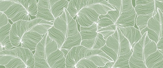 Retro Pattern of Green Leaves photowallpaper Wallpassion