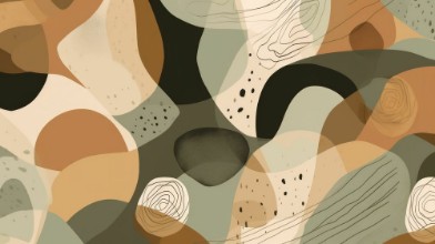 Retro Pattern in Brown photowallpaper Wallpassion
