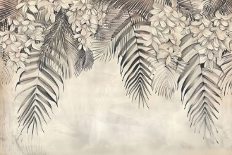 Palm Leaves Hanging Down photowallpaper Wallpassion