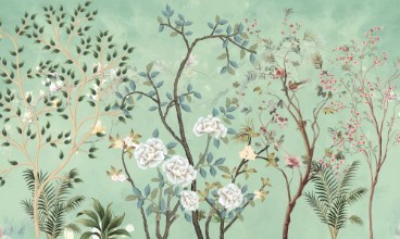 Blossom Trees in the Garden photowallpaper Wallpassion