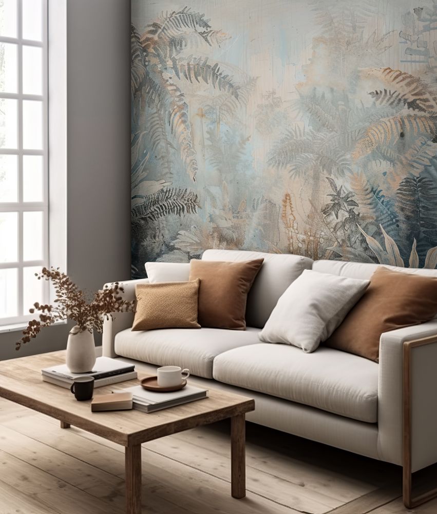 Abstract Illustration of a Jungle photowallpaper Wallpassion