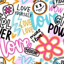 Girl Power Graffiti photowallpaper Wallpassion