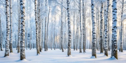 Winter Birch Forest photowallpaper Wallpassion