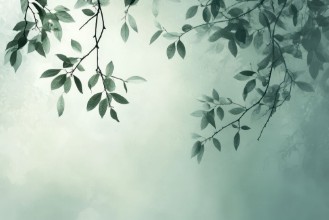 Misty Morning in the Garden photowallpaper Wallpassion