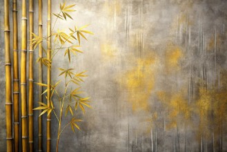 Abstract Golden Bamboo photowallpaper Wallpassion