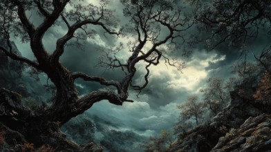 Dramatic Forest Scene photowallpaper Wallpassion