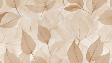 Soft Translucent Beige Leaves photowallpaper Wallpassion
