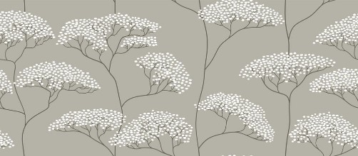 Sheer plants against gray photowallpaper Wallpassion