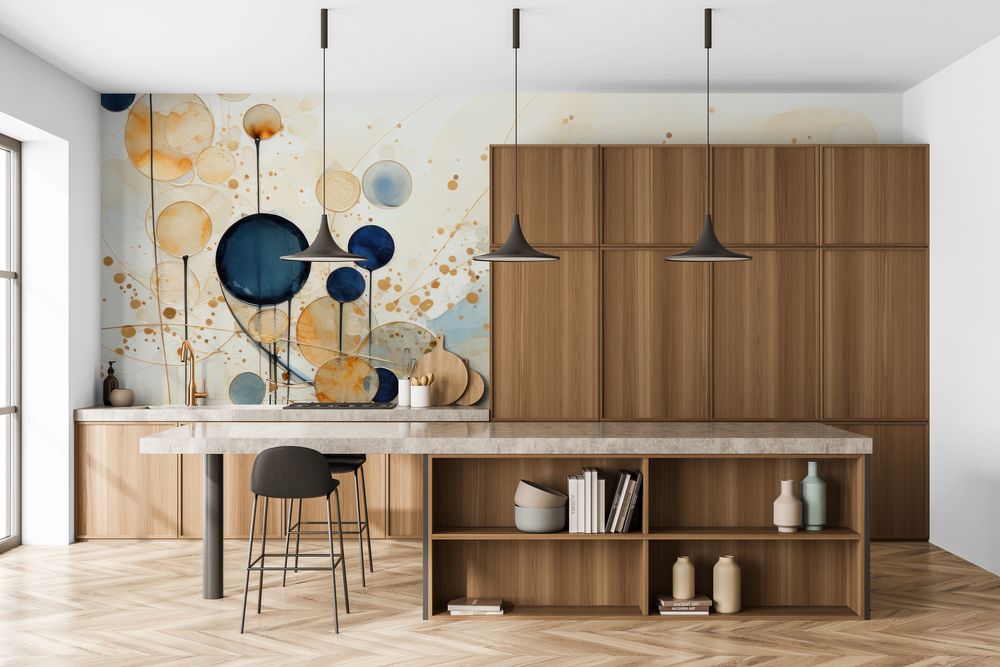 Bubbles and Lines photowallpaper Wallpassion