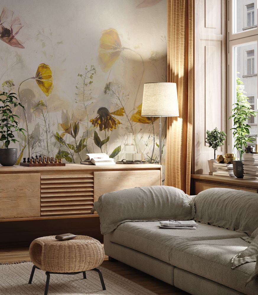 Flower Party photowallpaper Scandiwall