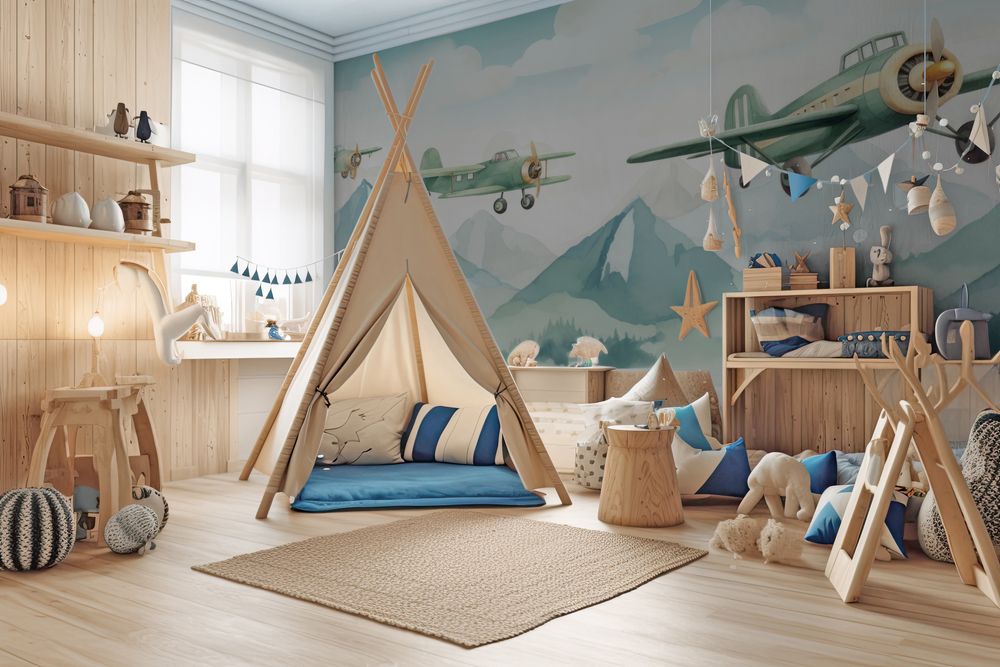Plane Caravan photowallpaper Wallpassion