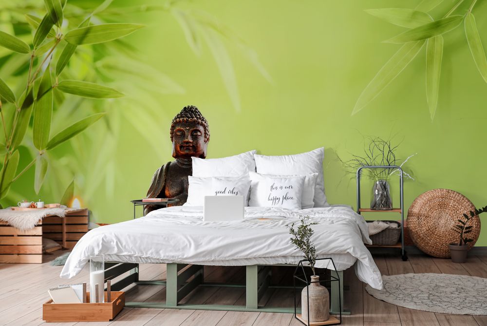 Buddha in meditation photowallpaper Scandiwall
