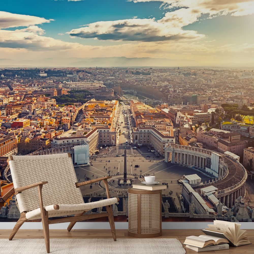 View over Rome and Vatican photowallpaper Scandiwall