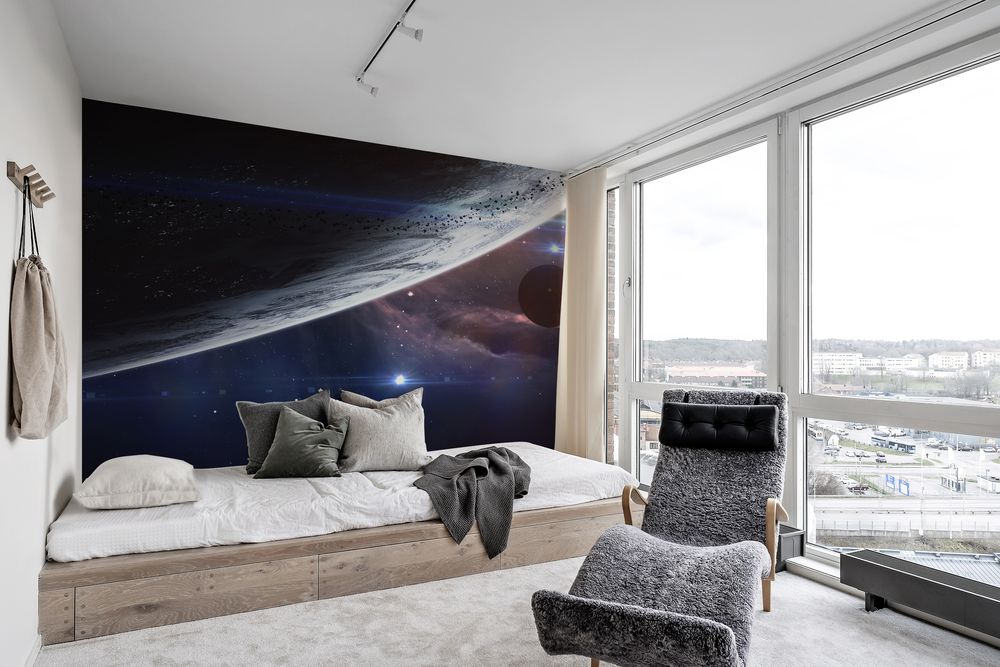 Universe scene with planets stars and galaxies in outer space showing the beauty of space exploration Elements furnished by NASA photowallpaper Scandiwall