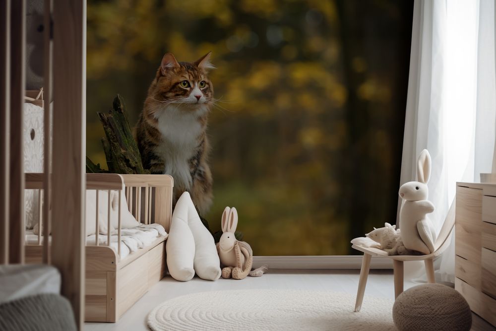 Kurilian bobtail cat photowallpaper Scandiwall