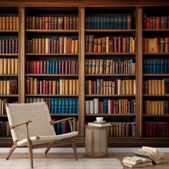 Large bookcase photowallpaper 
