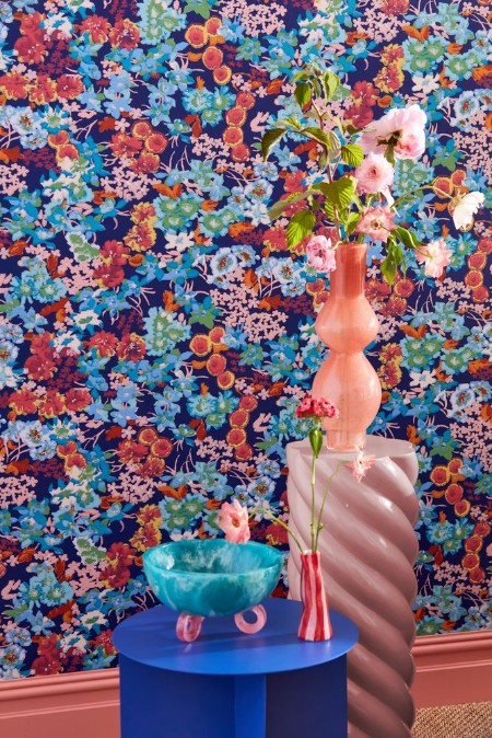 Wildflower Meadow Lapis/Carnelian/Aquamarine - HSRW113050 wallpaper Harlequin