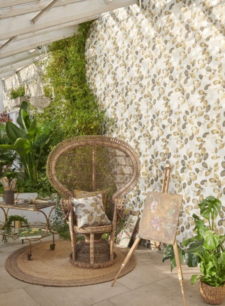 Pewter/Gold - W0159/04 wallpaper Clarke & Clarke