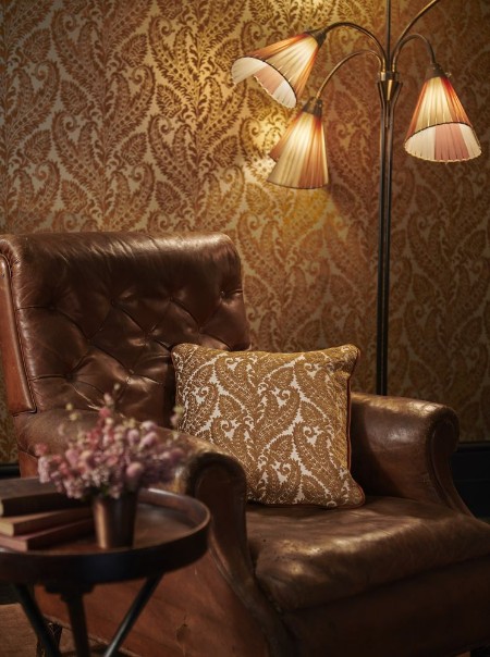 Russet/Gilver - W0161/04 wallpaper Clarke & Clarke