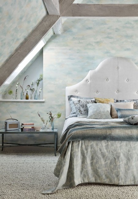 Bamburgh Sky Mist Blue - DEBB216516 wallpaper Sanderson