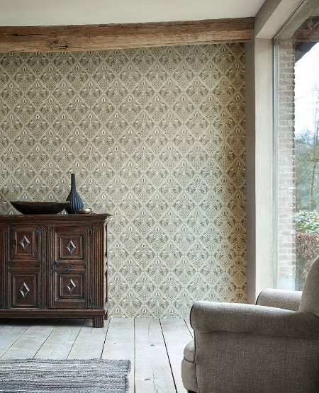 Pure Trellis Gold - DMPN216529 wallpaper William Morris