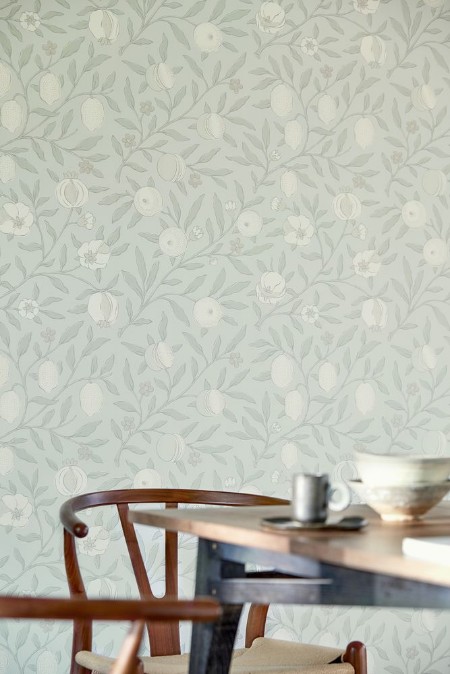 Pure Fruit Grey Blue - DMPN216540 wallpaper William Morris