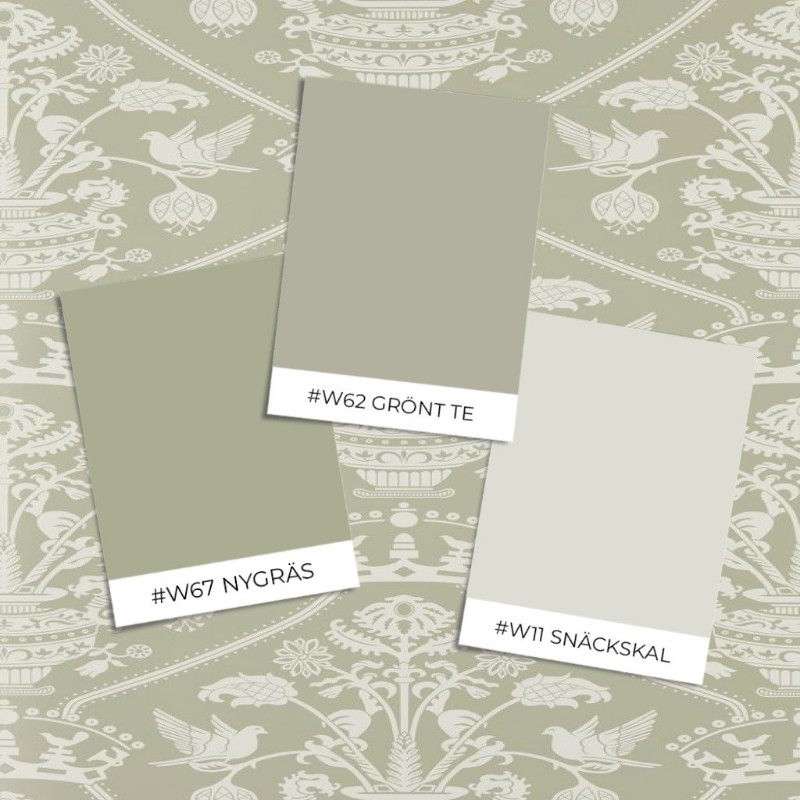Bild vun Faarf Highgrove Damask Silver Green - DHIP217502 - 05999-01